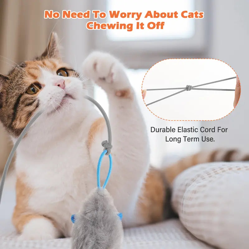 Electric Cat Teaser,  Door-Mounted Interactive Cat Toy— Two Fun Exercise Modes