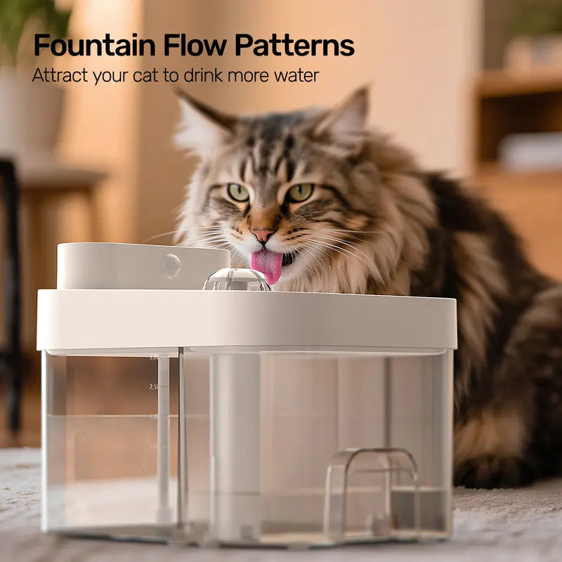 Cat Water Fountain, 2.4GHz Wi-Fi App Control Automatic  Separated Clean