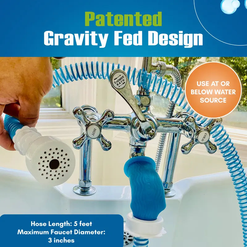 No-Install Tub Hose With Sprayer – 5 ft.  Bath, Pet Care