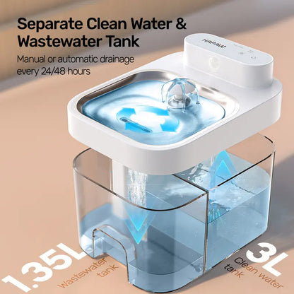 Cat Water Fountain, 2.4GHz Wi-Fi App Control Automatic  Separated Clean